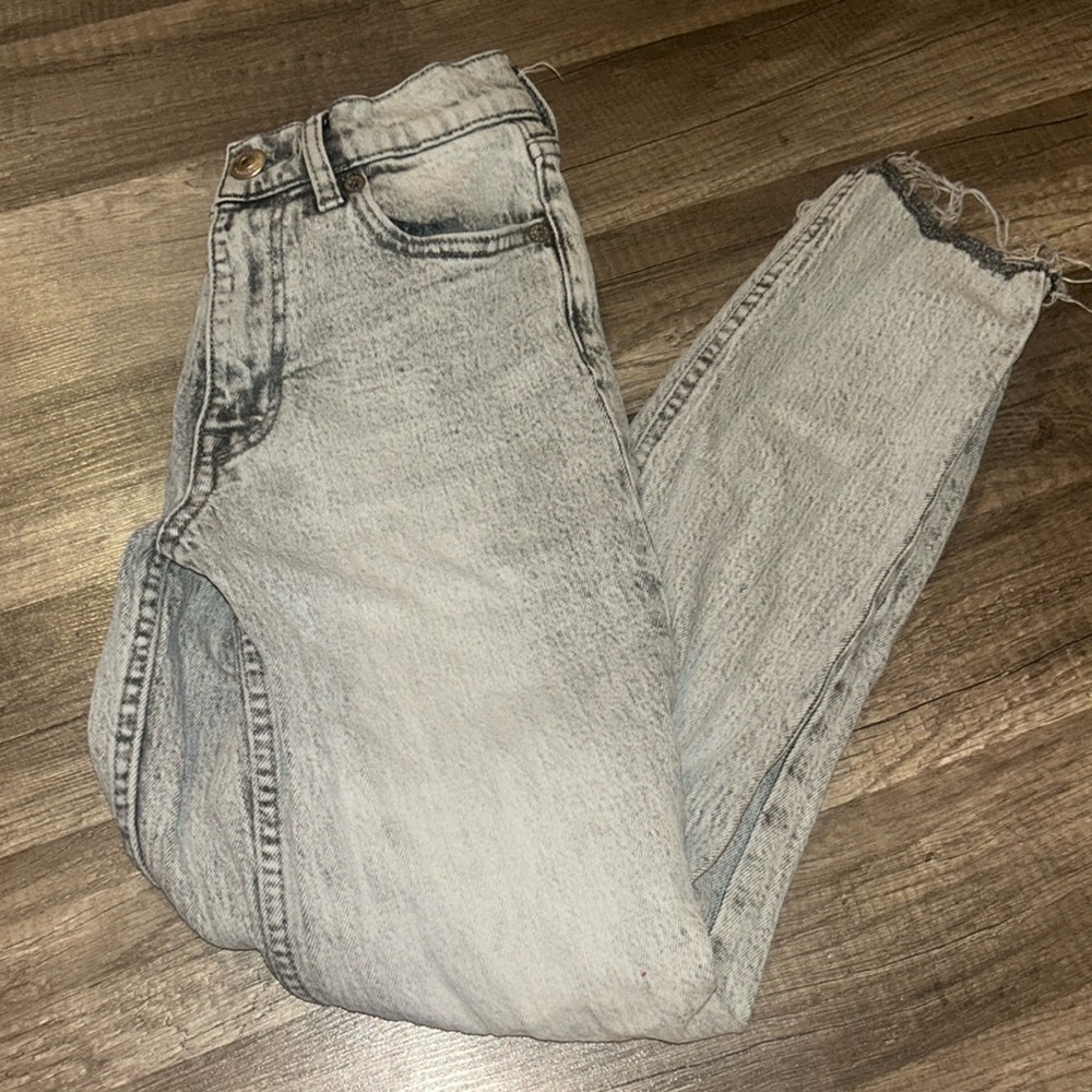 Aeropostale Grey stressed mom Jeans